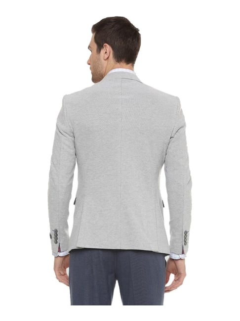 Buy Louis Philippe Sport Light Grey Cotton Slim Fit Self Pattern Blazer for  Mens Online @ Tata CLiQ