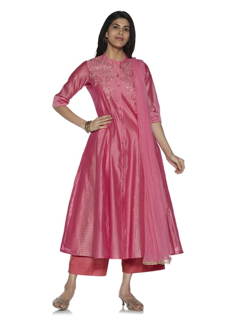 Buy Vark by Westside Pink Anarkali Kurta Ethnic Set for Women