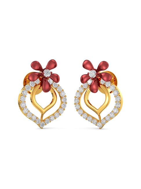 Ruby deals earrings joyalukkas