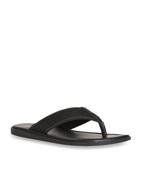 U S Polo Assn U.S. Polo Assn. Men's Oregano Black Flip Flops