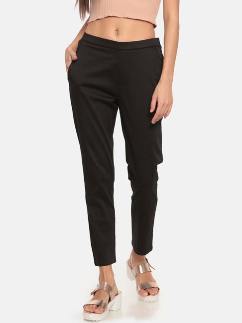 Buy Black  white Trousers  Pants for Women by Marks  Spencer Online   Ajiocom