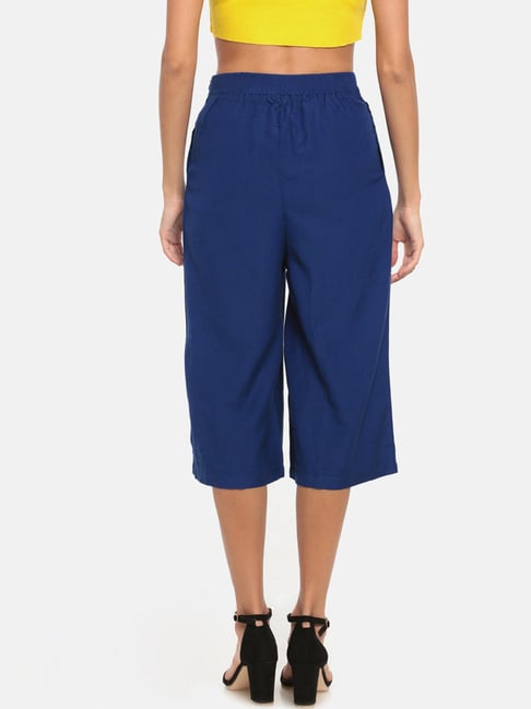 Buy Go Colors Navy Slim Fit Pencil Pants for Women Online @ Tata CLiQ