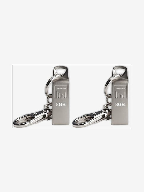 Strontium AMMO 8 GB Pen Drive Silver Pack of 2