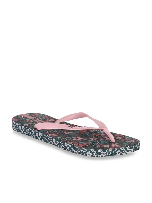 Ipanema Pink & Green Flip Flops