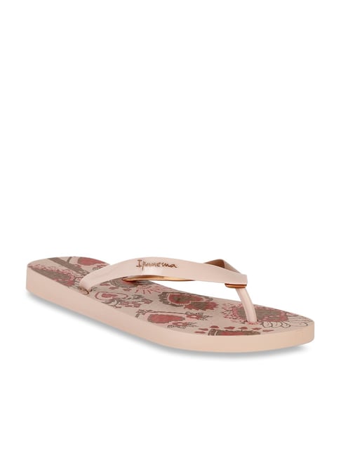 Ipanema Blush Pink & Golden Flip Flops