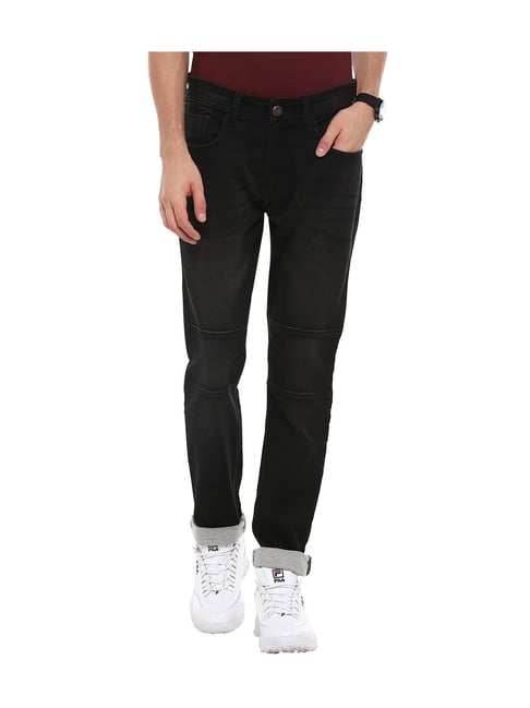 black narrow jeans