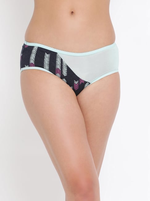 Clovia Cotton-Mix Mid Waist Printed Panty