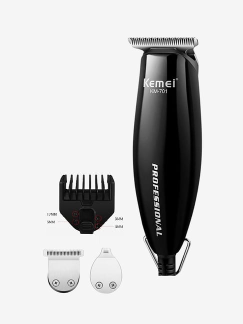 Kemei KM-701 Professional Corded Trimmer for Men (Black)