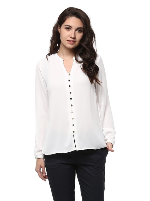 Solly by Allen Solly White Regular Fit Top Price in India
