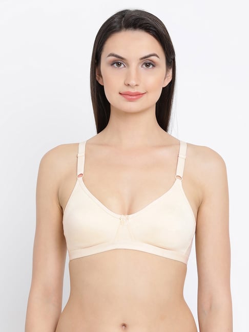 Clovia Beige Non Padded Non Wired T-Shirt Bra