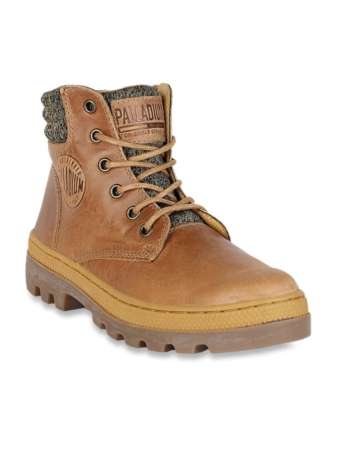 Buy Palladium Tan Derby Boots for Women at Best Price Tata CLiQ