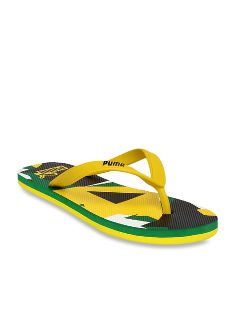 Puma Sam DP Green Yellow Flip Flops