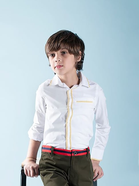 Buy One Friday Kids White Cotton Shirt from top Brands at Best