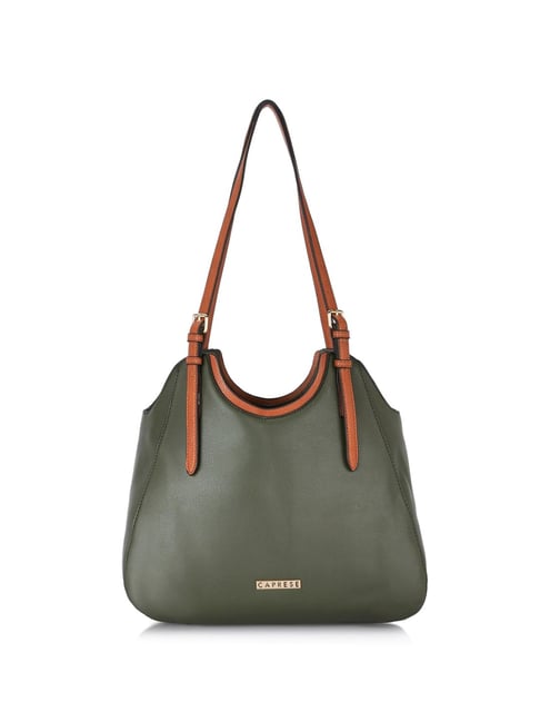 caprese green solid shoulder bag