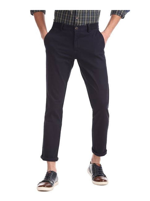 Buy Black Trousers & Pants for Men by Roots by Ruggers Online | Ajio.com