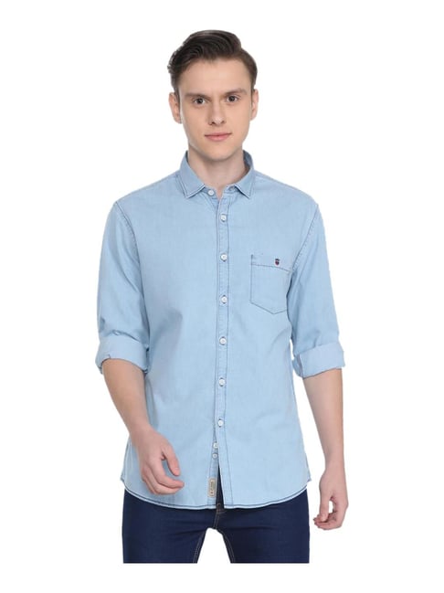 Louis Philippe Blue Shirt Flash Sales 