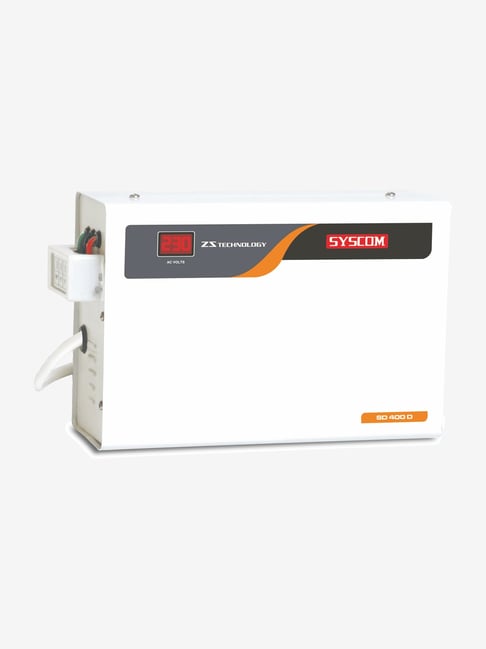 Syscom SD 400 Voltage Stabilizer for AC upto 1.5 Ton White