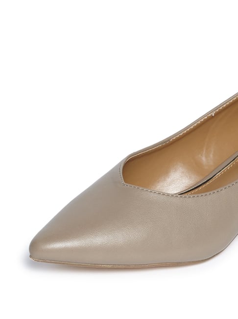 Buy LUNA BLU by Westside Beige Pointed Toe Shoes For Women Online At