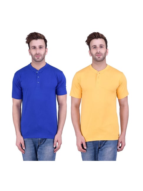 royal blue and yellow t shirt