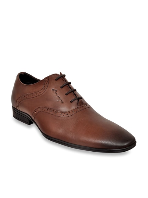 Buy Allen Cooper Brown Oxford Shoes for 