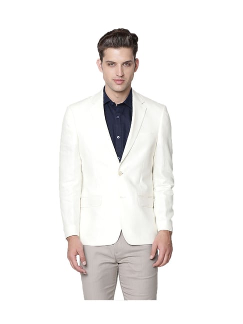 looks com blazer off white