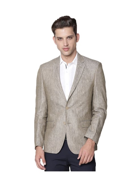 Buy Linen Club Brown Linen Blazer for Men Online @ Tata CLiQ