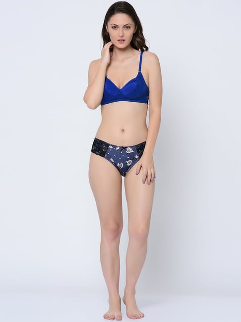 IN CARE Navy Half Coverage Non-Wired Push-Up Bra