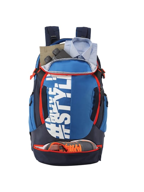 Buy Skybags Vulcan Weekender 45 Ltrs Blue Black Laptop Backpack Online At Best Price Tata CLiQ