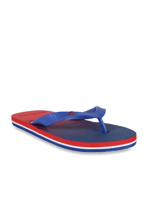 United Colors of Benetton Blue & Red Flip Flops