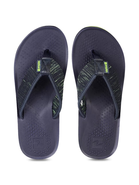 Buy Spykar Navy u0026 Green Flip Flops for Men at Best Price @ Tata CLiQ