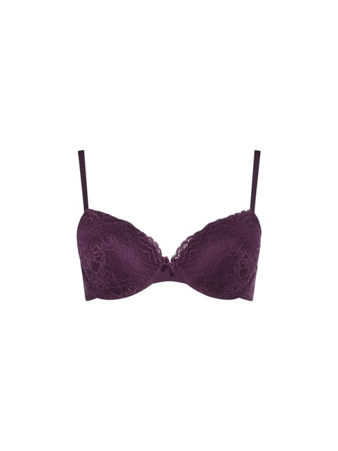 Buy Wunderlove by Westside Burgundy Underwired Sunshine Bra Online at ...