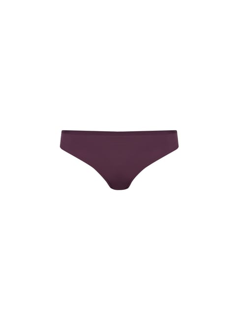 Wunderlove by Westside Burgundy Hi-Leg Invisible Briefs