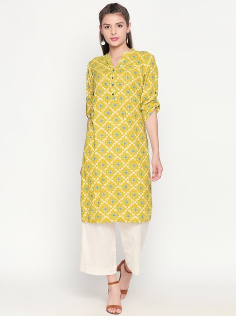 rangmanch yellow kurti