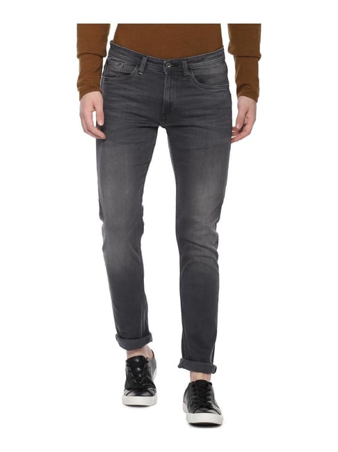 Allen Solly Grey Lightly Washed Jeans