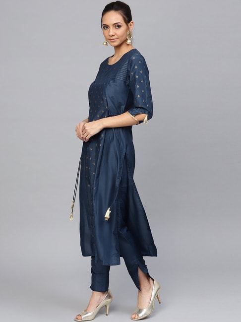 Shop Off white and yellow embroidered kurta and pants with kota dupatta-  Set Of Three | The Secret Label | Casual indian fashion, Simple trendy  outfits, Stylish dress designs