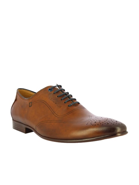 Alberto Torresi Men's Tan Oxford Shoes