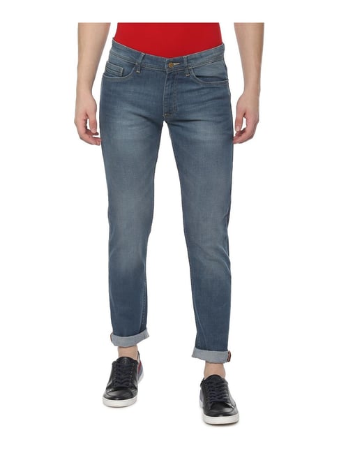 Allen Solly Blue Slim Fit Lightly Washed Jeans
