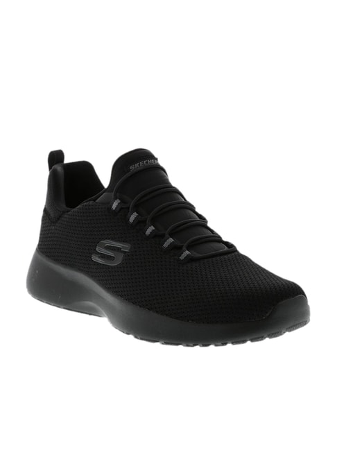 skechers men's dynamight black walking shoes