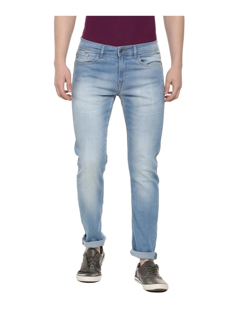 Allen Solly Blue Slim Fit Heavily Washed Jeans