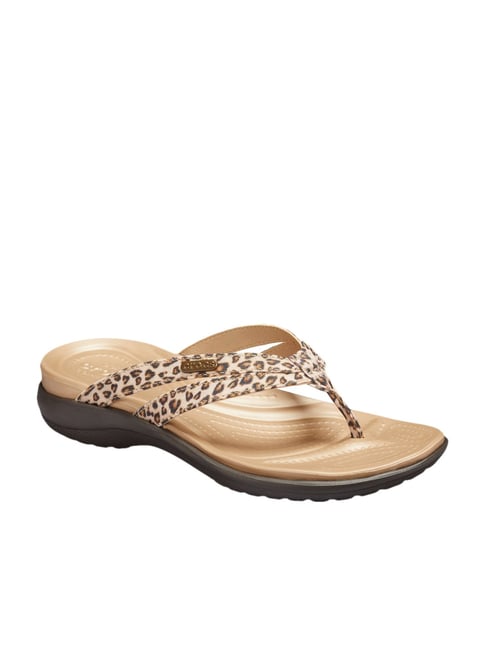 Buy Crocs Capri Beige Brown Thong Sandals for Women at Best