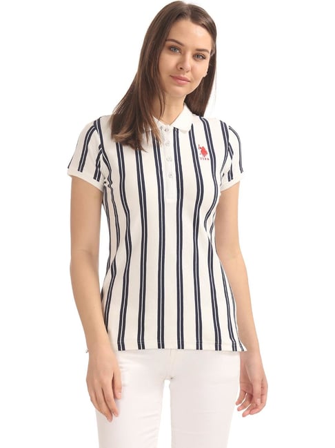 us polo white t shirts women's