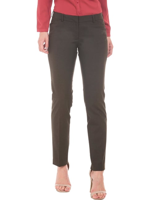 Arrow Brown Regular Fit Trousers