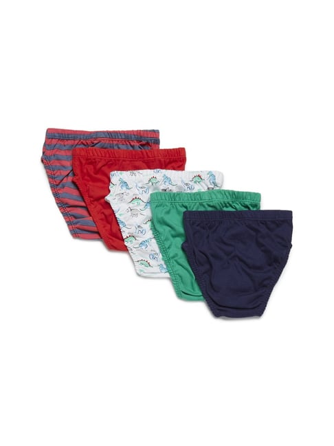 Buy HOP Kids by Westside White Printed Briefs Pack of Five for