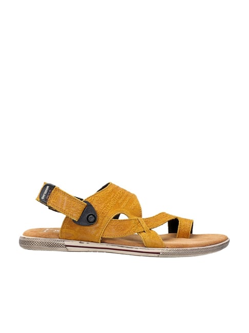 Shop Woodland Men Camel Belt Sandals I075941 Online