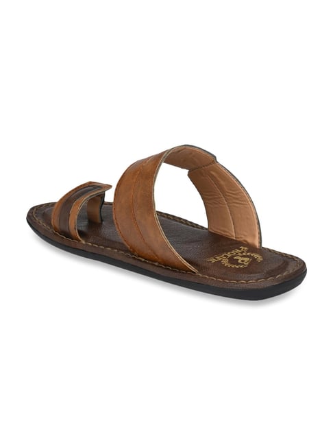 Prolific fashion tan toe ring sandals