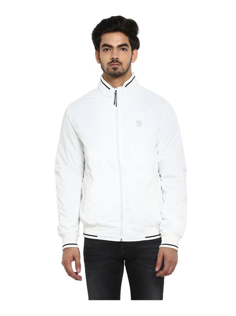 Buy online Grey Polyester Bomber Jacket from Jackets for Men by Showoff for  ₹2880 at 70% off | 2024 Limeroad.com