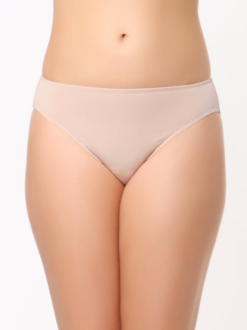 Wacoal Essentials Low Waist Medium Coverage Solid Bikini Panty - Beige Price in India