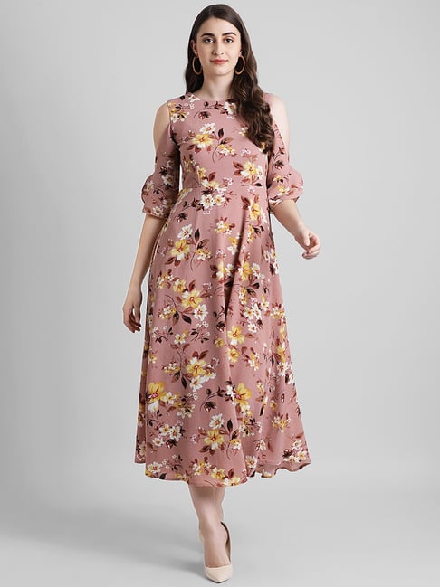 Zink London Pink Floral Print Dress