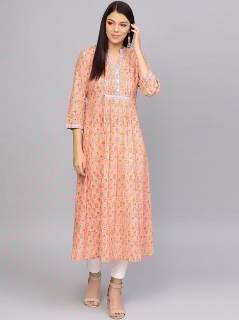cotton floral kurtis