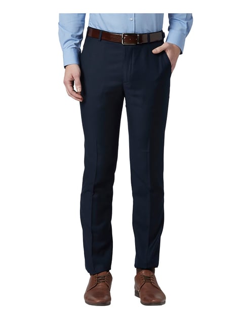 Park Avenue Blue Slim Fit Trousers